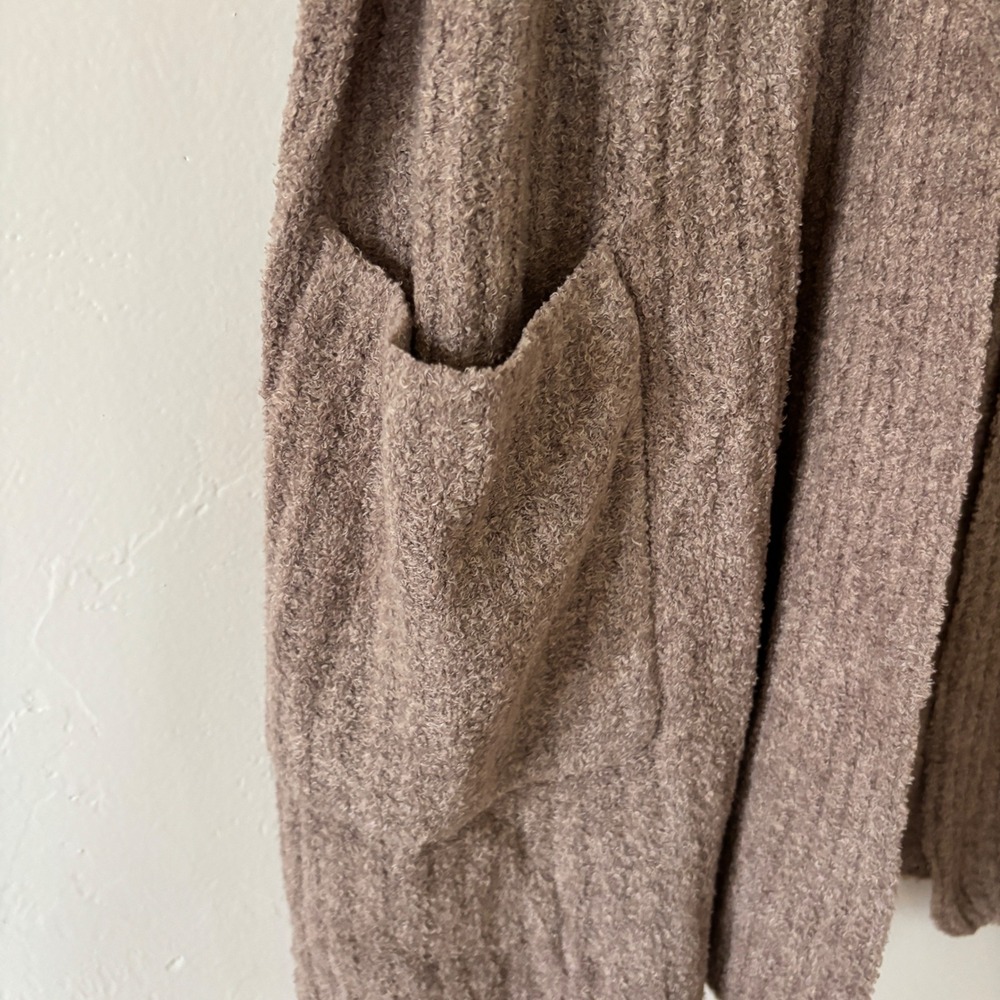 Barefoot Dreams Cozychic Lite Open Front Ribbed Short Sleeve Cardigan Size XL - Picture 4 of 7